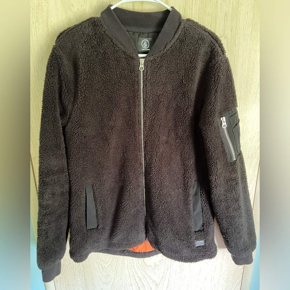 VOLCOM FIELD POLAR FLEECE JACKET Jet Black Sz Small  A4831802
